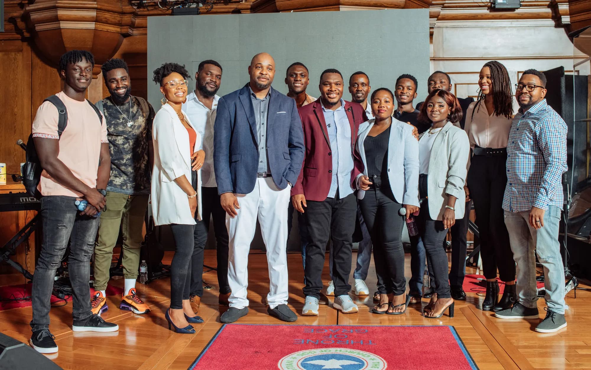 Group photograph of the worship team and ministry volunteers.